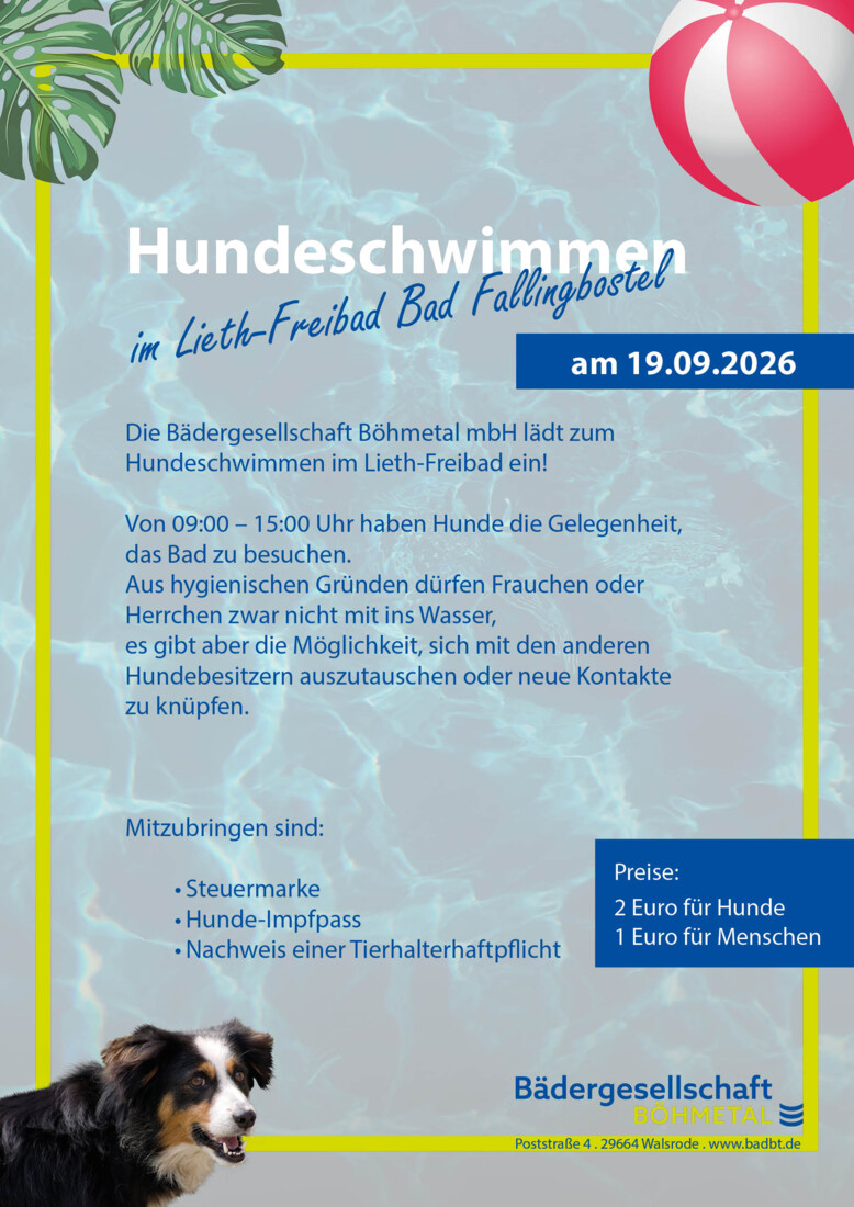 Hundeschwimme 2026